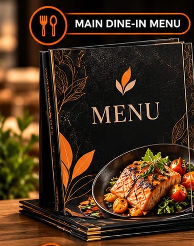 Printed menu book